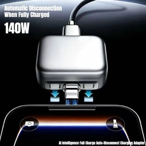 Cargador USB-C 140W de Carga Rápida con Desconexión Automática