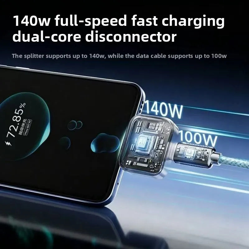 Cargador USB-C 140W de Carga Rápida con Desconexión Automática
